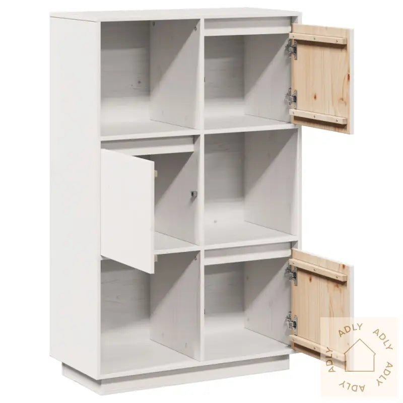 Highboard Hvit 74X35X117 Cm Heltre Furu