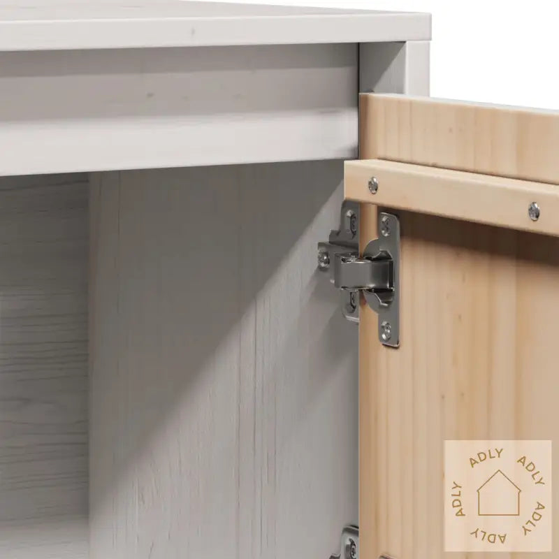 Highboard Hvit 74X35X117 Cm Heltre Furu