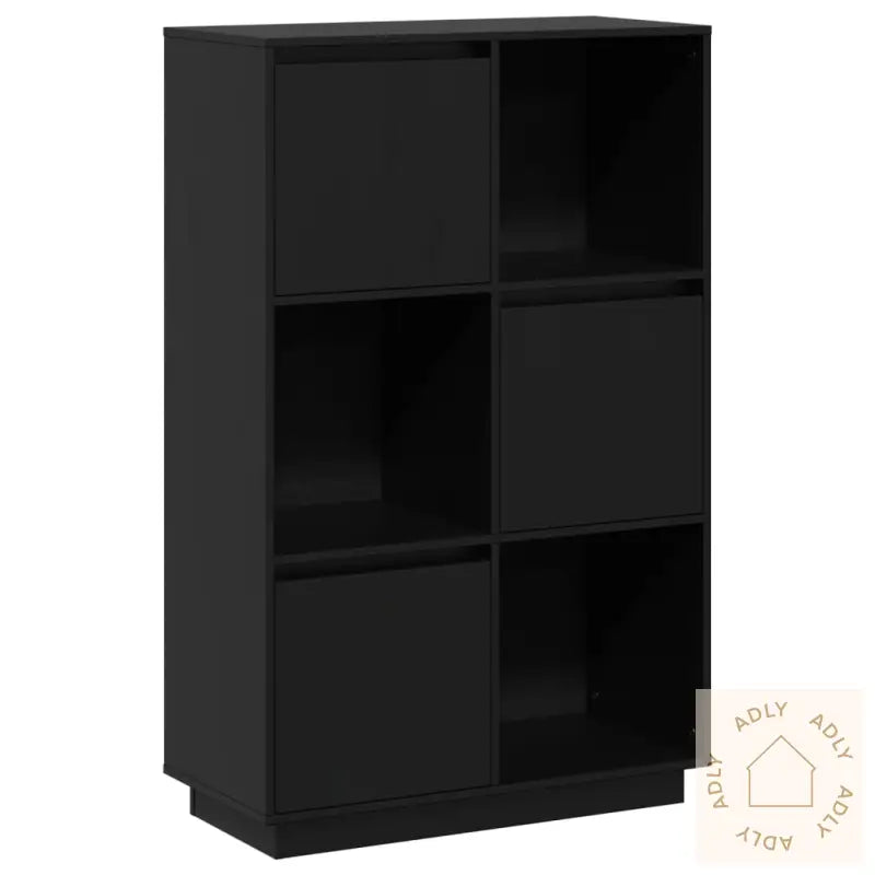 Highboard Svart 74X35X117 Cm Heltre Furu