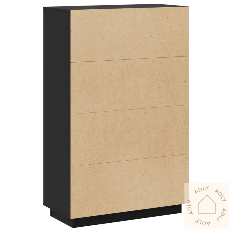 Highboard Svart 74X35X117 Cm Heltre Furu