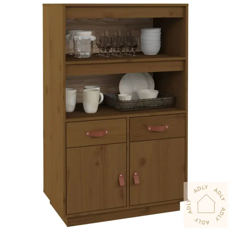 Highboard Honningbrun 67X40X108,5 Cm Heltre Furu