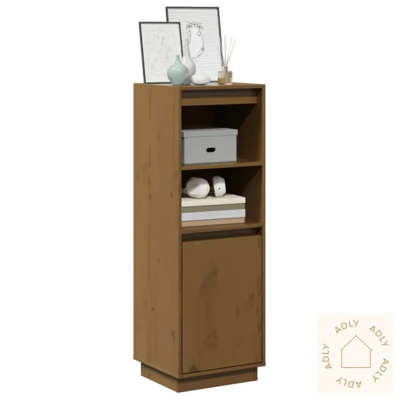 Highboard Honningbrun 37X34X110 Cm Heltre Furu
