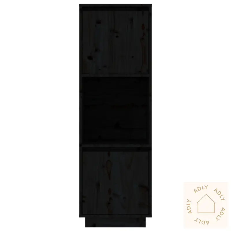 Highboard Svart 38X35X117 Cm Heltre Furu