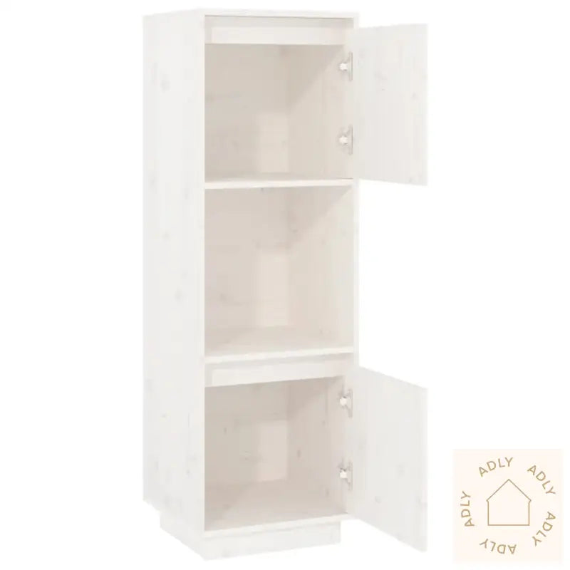 Highboard Hvit 38X35X117 Cm Heltre Furu