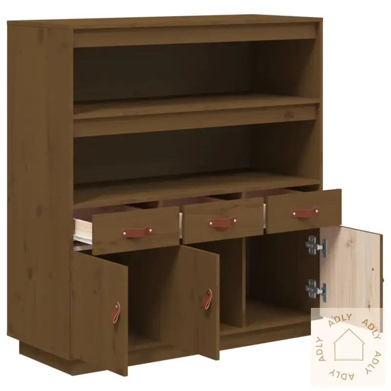 Highboard Honningbrun 100X40X108,5 Cm Heltre Furu