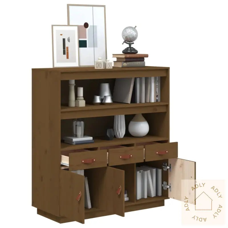 Highboard Honningbrun 100X40X108,5 Cm Heltre Furu