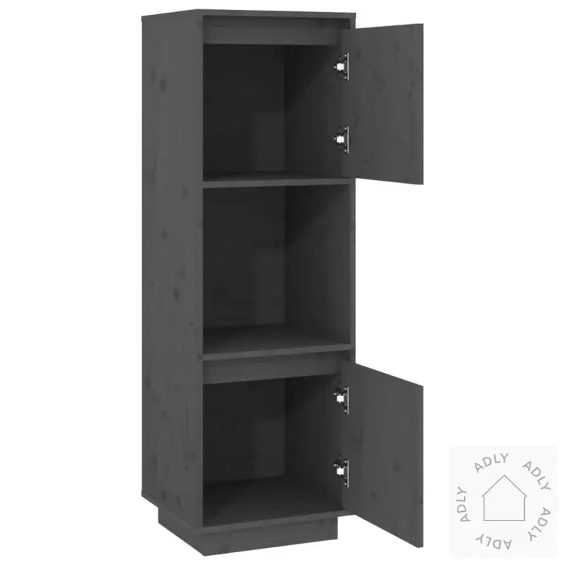 Highboard Grå 38X35X117 Cm Heltre Furu