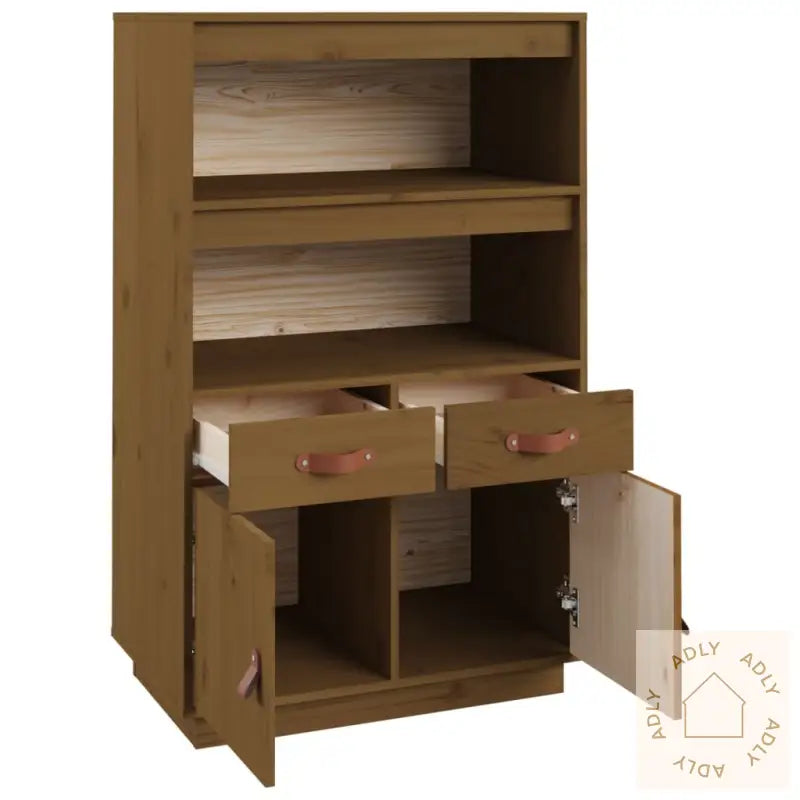 Highboard Honningbrun 67X40X108,5 Cm Heltre Furu