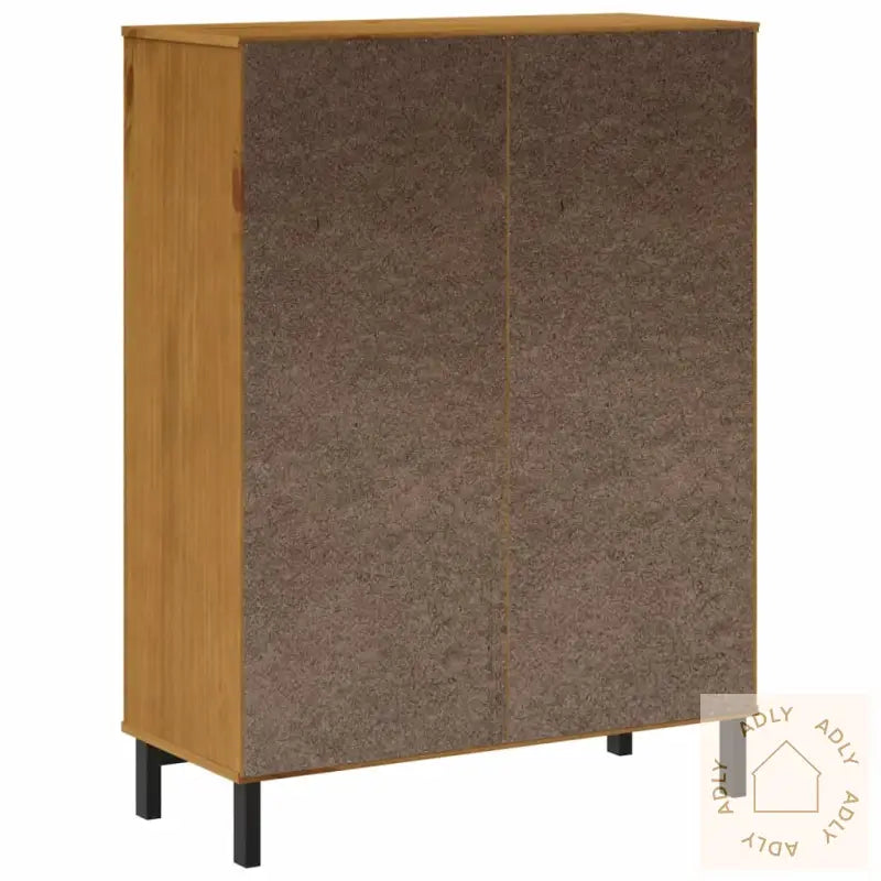 Highboard Med Glassdør Flam 92X40X122,5 Cm Heltre Furu