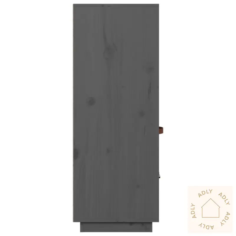 Highboard Grå 67X40X108,5 Cm Heltre Furu