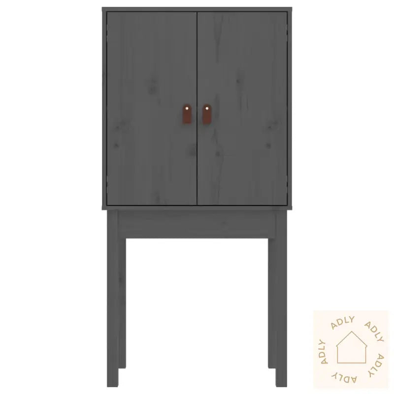 Highboard Grå 60X40X120 Cm Heltre Furu