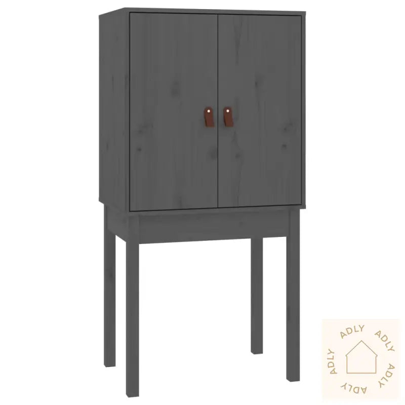 Highboard Grå 60X40X120 Cm Heltre Furu