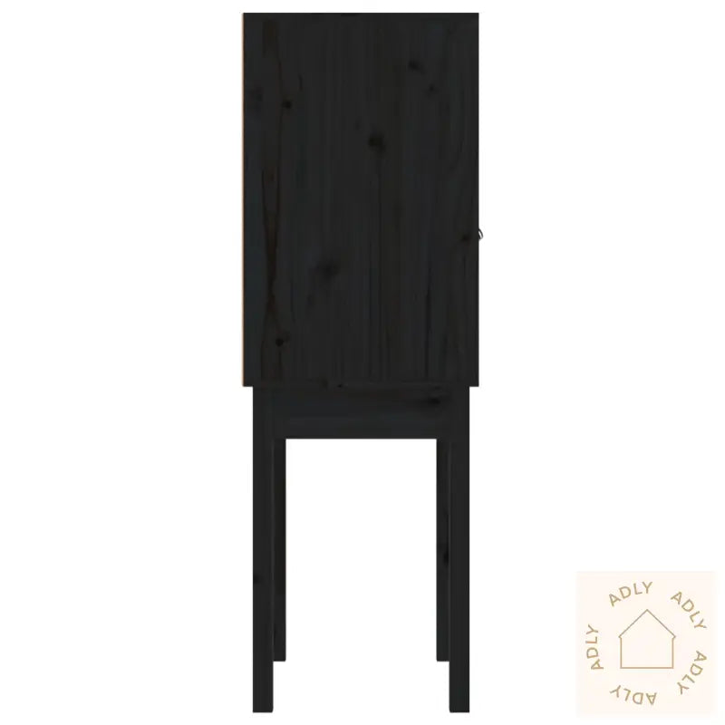 Highboard Svart 60X40X120 Cm Heltre Furu