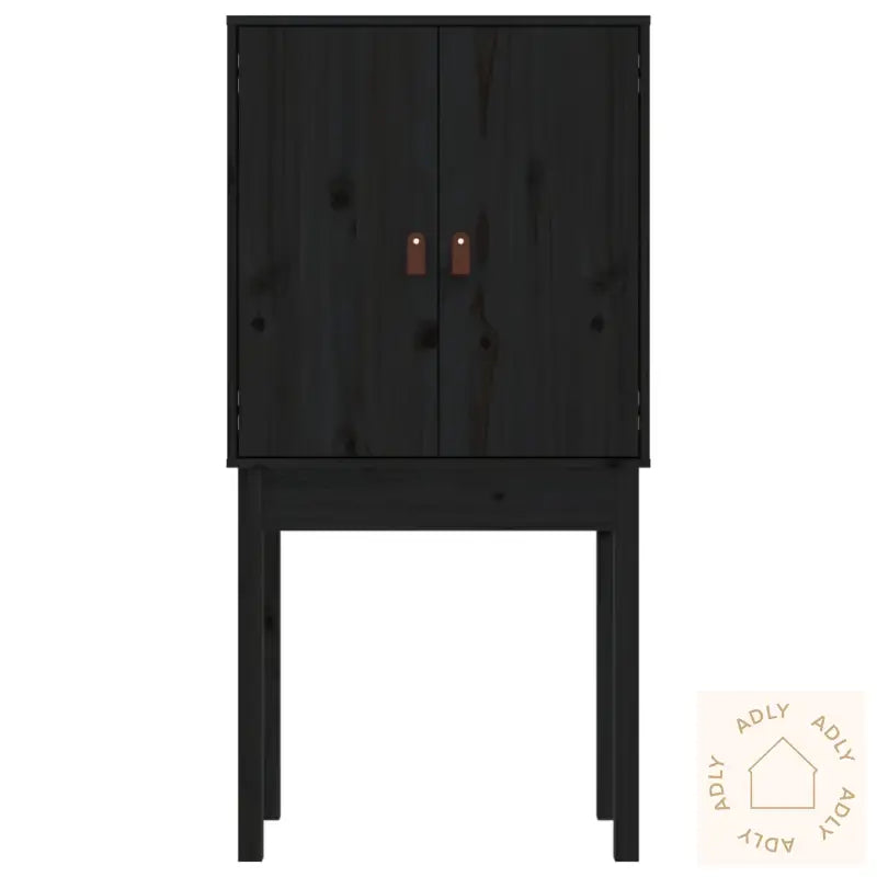 Highboard Svart 60X40X120 Cm Heltre Furu