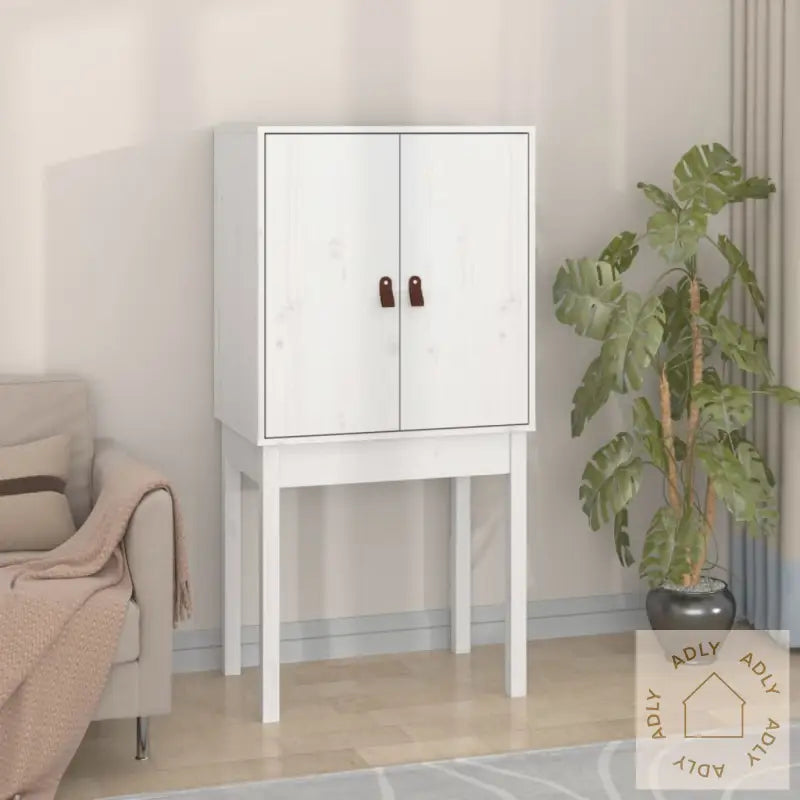 Highboard Hvit 60X40X120 Cm Heltre Furu