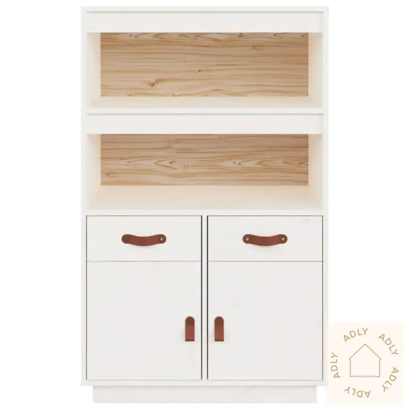 Highboard Hvit 67X40X108,5 Cm Heltre Furu