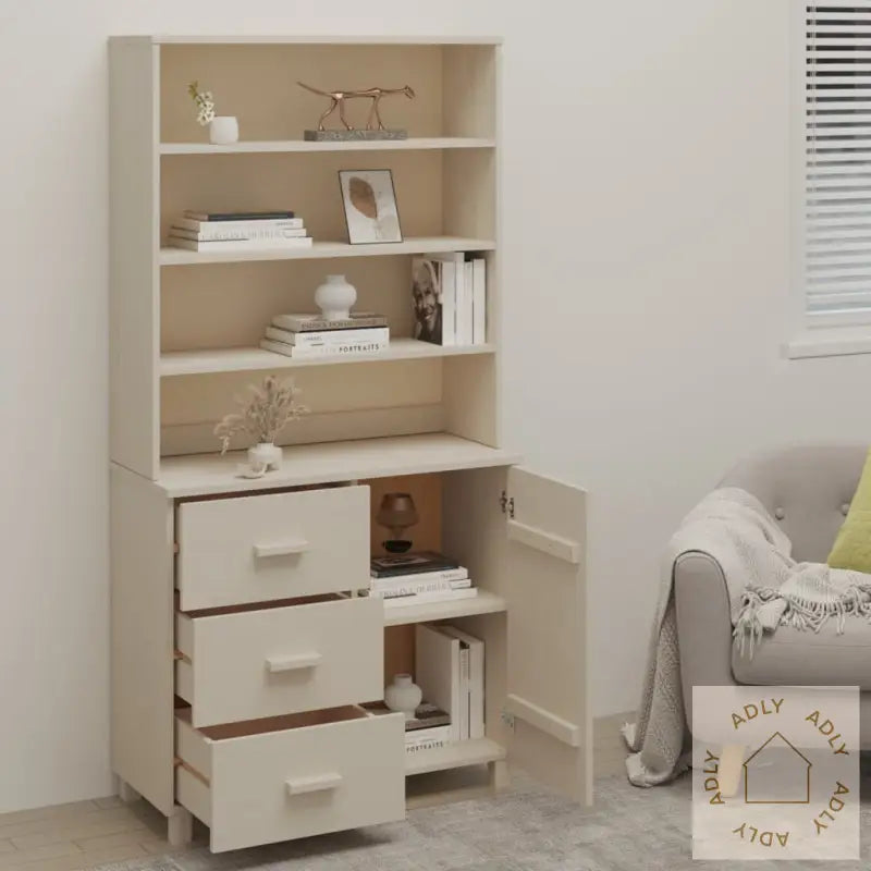 Highboard Hamar Heltre Furu Honningbrun