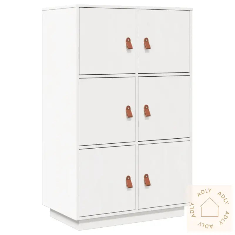Highboard Hvit 67X40X108,5 Cm Heltre Furu