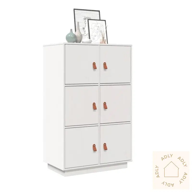 Highboard Hvit 67X40X108,5 Cm Heltre Furu