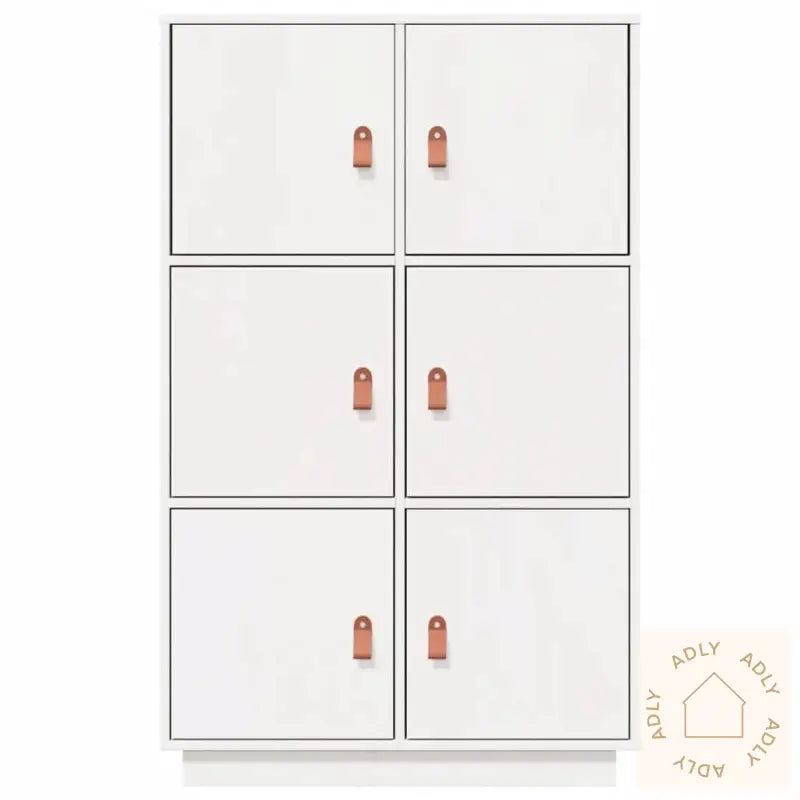 Highboard Hvit 67X40X108,5 Cm Heltre Furu