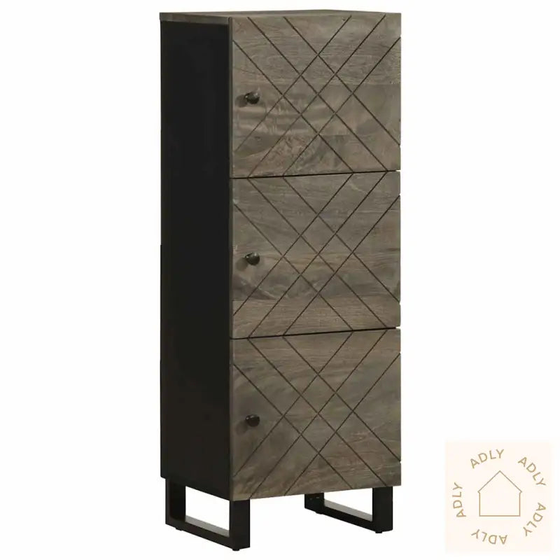 Highboard Svart 40X33X110 Cm Heltre Mango