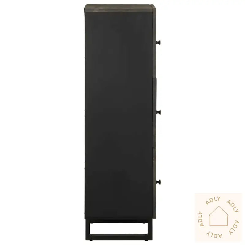 Highboard Svart 40X33X110 Cm Heltre Mango