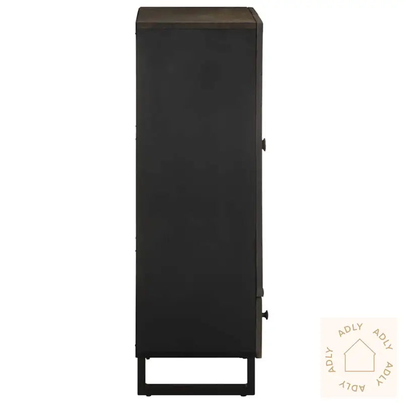 Highboard Svart 60X33X100 Cm Heltre Mango