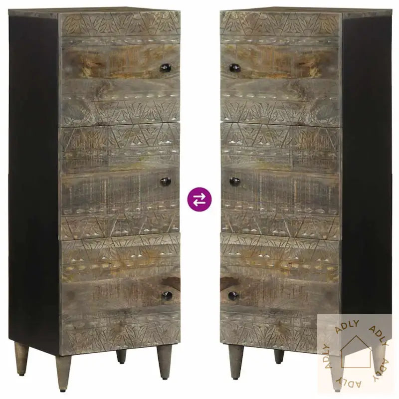 Highboard 40X33X110 Cm Heltre Mango