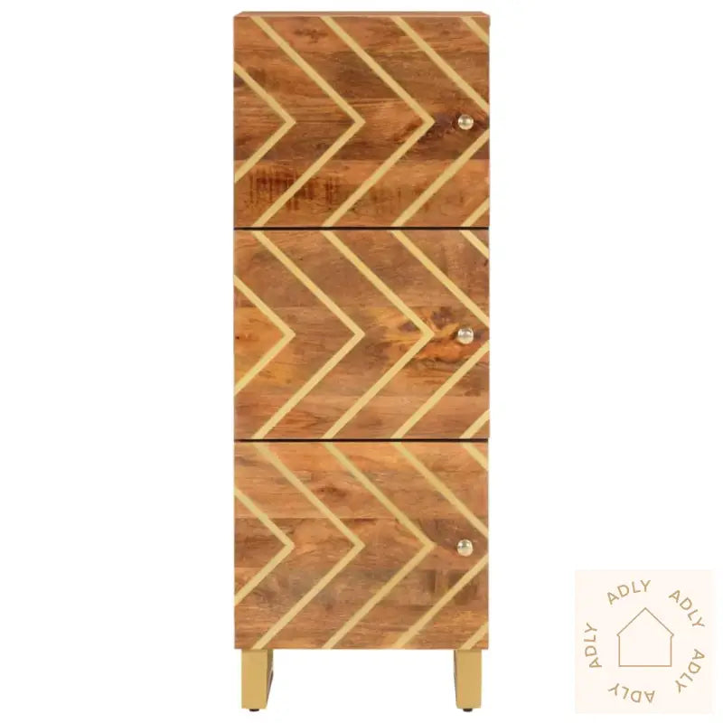 Skjenk Brun Og Svart 40X33,5X110 Cm Heltre Mango