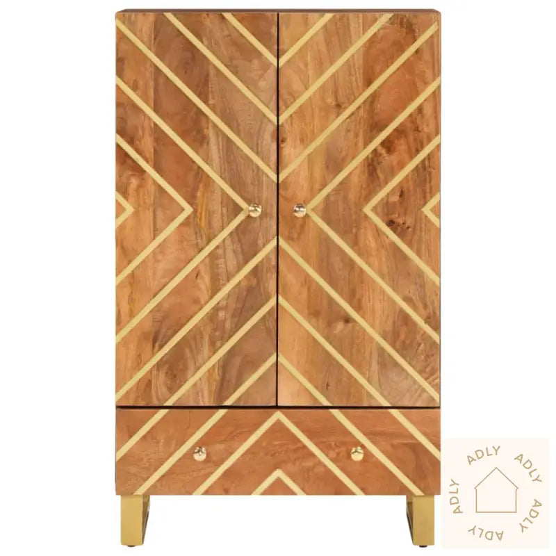 Skjenk Brun Og Svart 60X33,5X100 Cm Heltre Mango