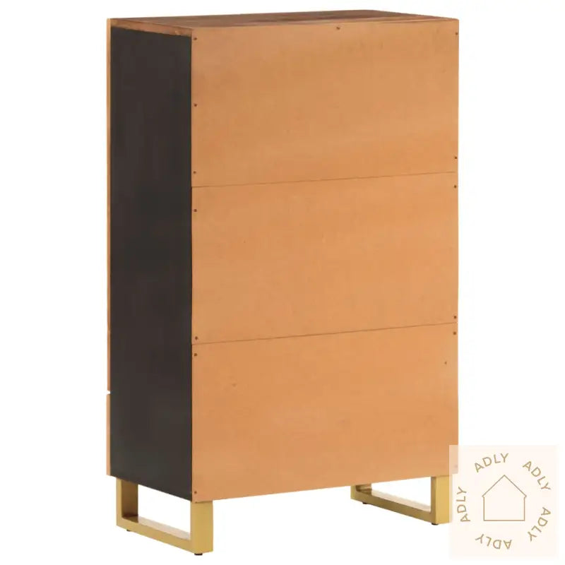 Skjenk Brun Og Svart 60X33,5X100 Cm Heltre Mango