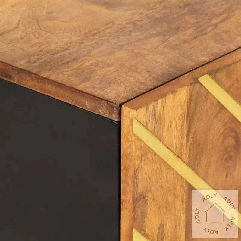 Skjenk Brun Og Svart 60X33,5X100 Cm Heltre Mango
