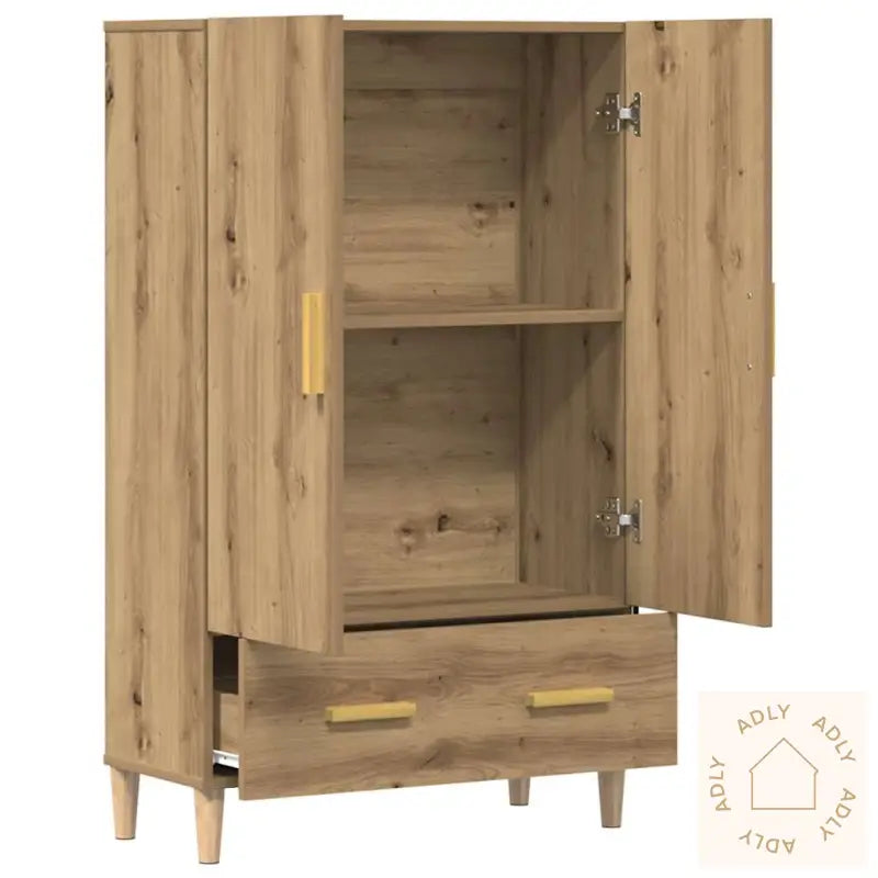 Highboard Artisan Eik 70X31X115 Cm Konstruert Tre