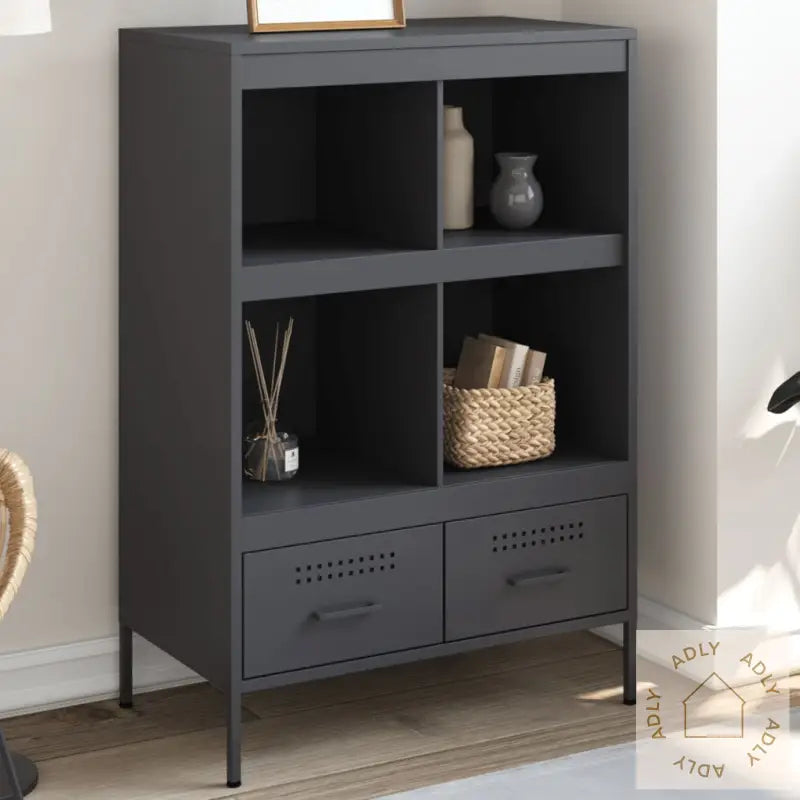 Highboard Antrasitt 68X39X101,5 Cm Stål