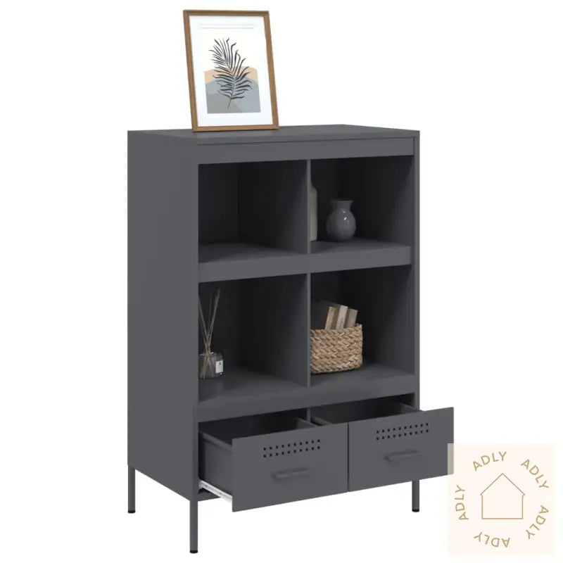 Highboard Antrasitt 68X39X101,5 Cm Stål