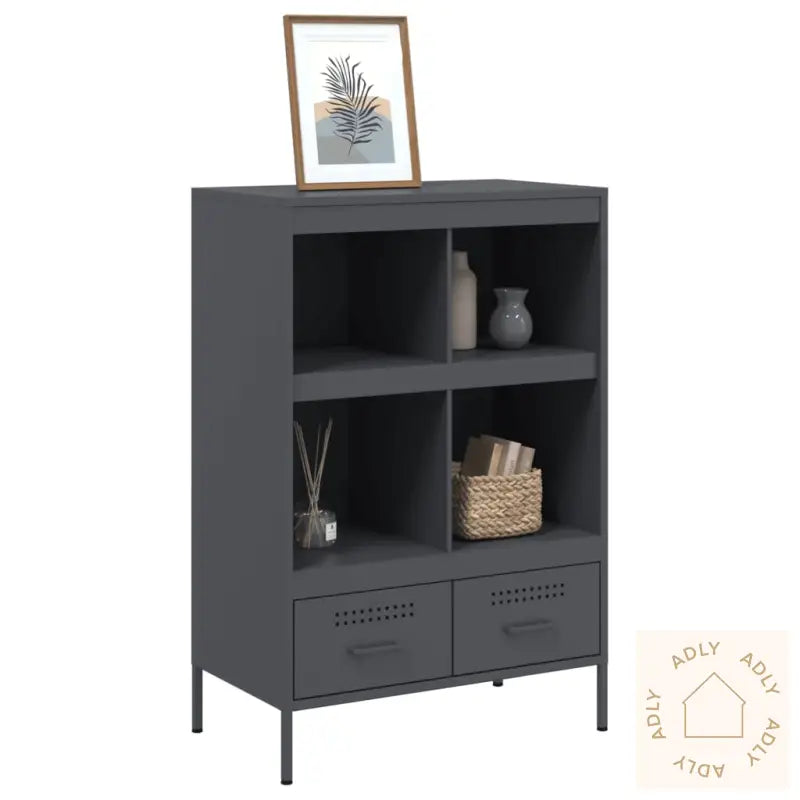 Highboard Antrasitt 68X39X101,5 Cm Stål