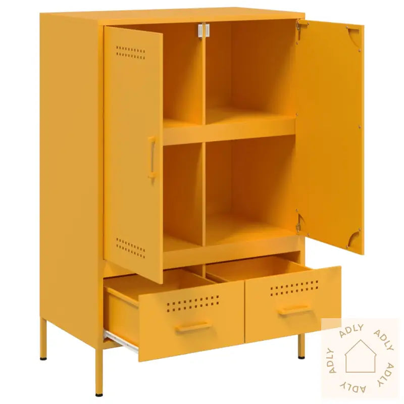 Highboard Sennepsgul 68X39X101,5 Cm Stål