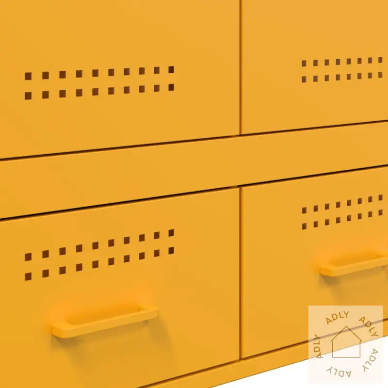 Highboard Sennepsgul 68X39X101,5 Cm Stål