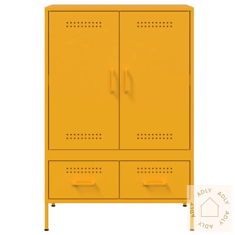 Highboard Sennepsgul 68X39X101,5 Cm Stål