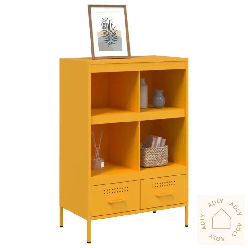 Highboard Sennepsgul 68X39X101,5 Cm Stål
