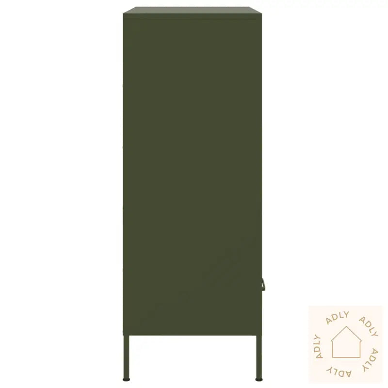 Highboard Olivengrønn 68X39X101,5 Cm Stål