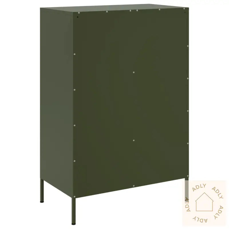 Highboard Olivengrønn 68X39X101,5 Cm Stål