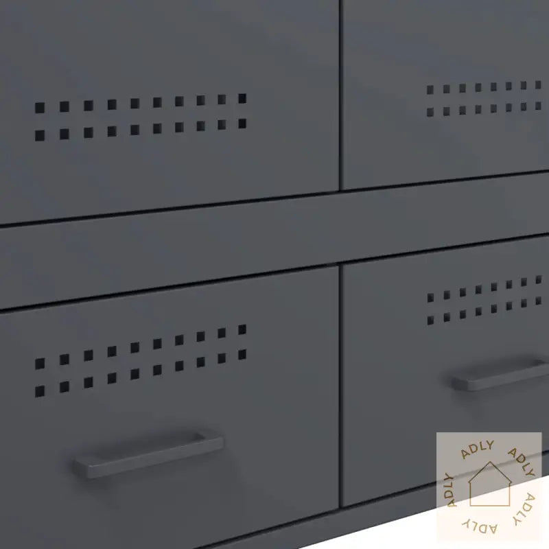 Highboard Antrasitt 68X39X101,5 Cm Stål