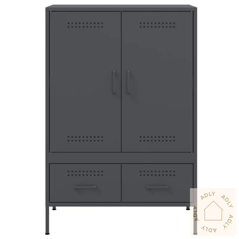 Highboard Antrasitt 68X39X101,5 Cm Stål
