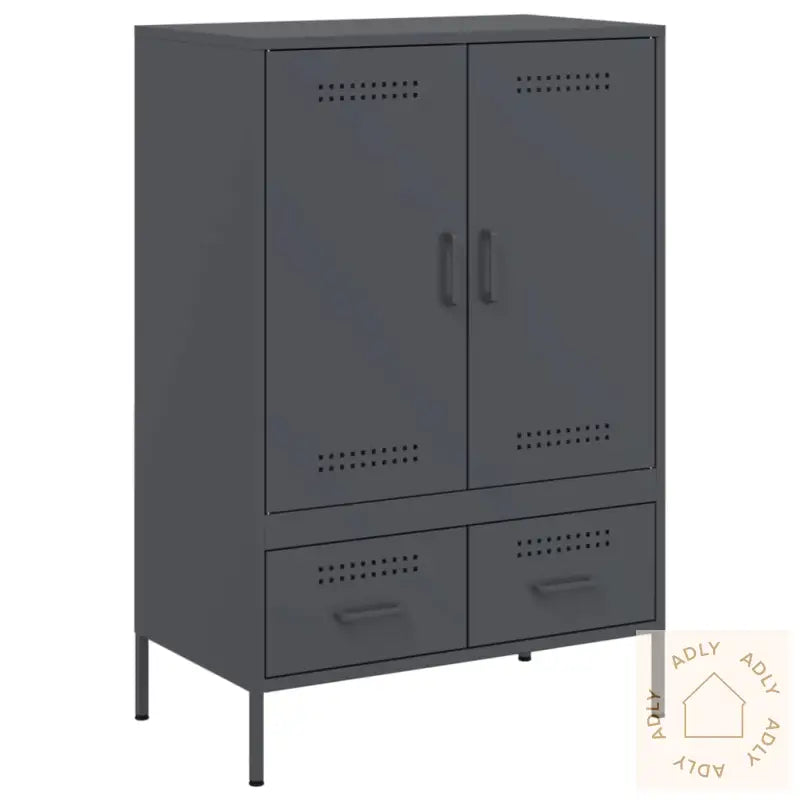Highboard Antrasitt 68X39X101,5 Cm Stål