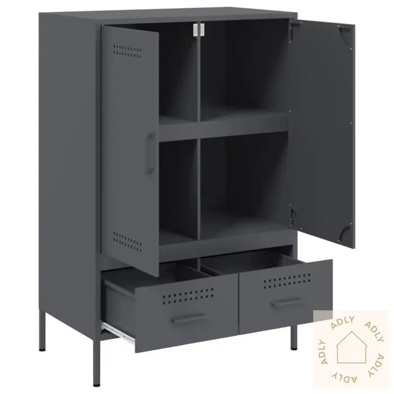 Highboard Antrasitt 68X39X101,5 Cm Stål