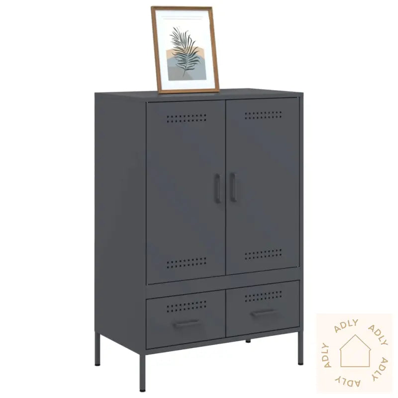 Highboard Antrasitt 68X39X101,5 Cm Stål