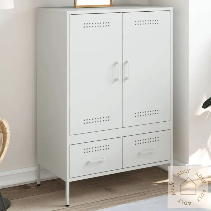 Highboard Hvit 68X39X101,5 Cm Stål