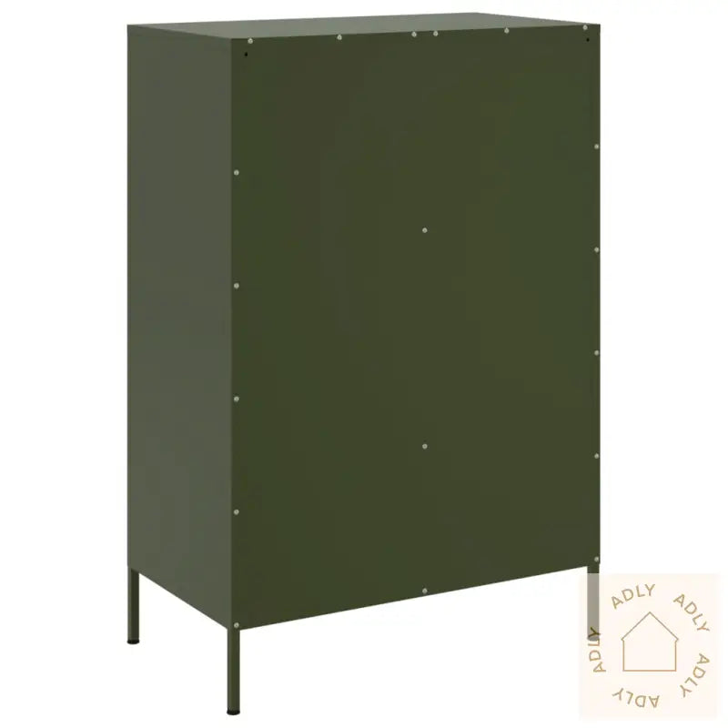 Highboard Olivengrønn 68X39X101,5 Cm Stål