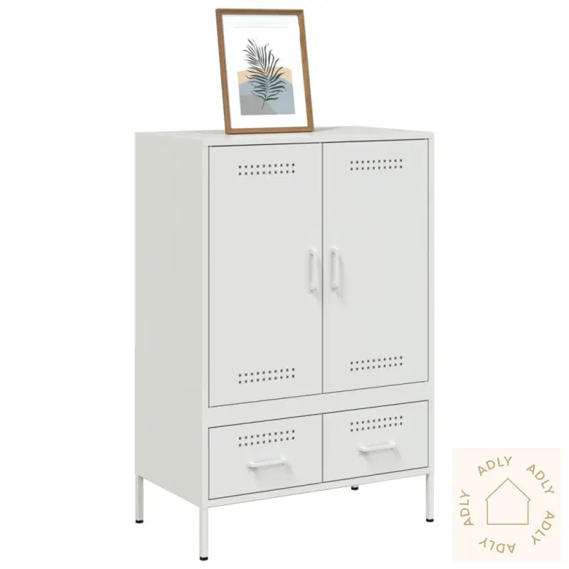 Highboard Hvit 68X39X101,5 Cm Stål